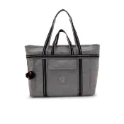 【KIPLING】（網路獨家款）石墨灰手提肩背兩用拉桿旅行袋-HAYES 女包
