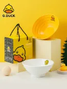 協貿國際日用品生活11館 G.DUCK/小黃鴨 陶瓷拉面碗餐具家用耐高溫吃面大碗創意湯碗斗笠碗