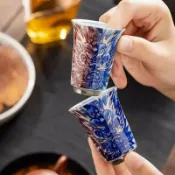 全球選品1館 生活百貨 銀龍騰四海聞香杯小號功夫茶杯個人杯單杯陶瓷品茗杯敬茶杯國潮