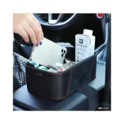 (店+)逸品汽車百貨 車用 高檔牛皮 中央扶手置物盒 鬆緊帶型 衛生紙盒 紙巾盒 水杯架 置杯架 收納盒 置物箱 飲料架