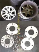 德國 BORBET TYPE C 17吋鋁圈 7.5J ET30 4/100 E30 golf3 golf2 golf mk3 mk2 lupo polo MK2 E30歐系老車適用