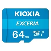 【KIOXIA  鎧俠】64GB 100 MB/s MicroSDXC 小卡 Class10 U1 A1 記憶卡 (附轉卡)
