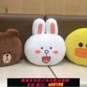 萬物百匯 【台灣公司 可開發票】韓國Line 布朗熊可妮兔莎莉雞毛絨玩具公仔玩偶抱枕午睡靠枕禮物