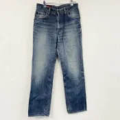 【DOKODEMO】EDWIN 503 牛仔褲/牛仔褲，拉鍊門襟，靛藍色，尺寸 W32（古著）