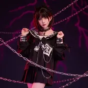 原創伊藤潤二 狂熱聯名富江漫畫印花長袖領結水手服外套JJIT28