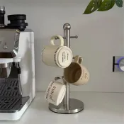 (店+)【Warm House Decor 暖和家居】不鏽鋼杯子收納架 (瀝水杯架 馬克杯架 杯子掛架 金屬杯架)