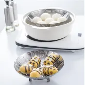 (店+)【收納女王】大款-不銹鋼蒸籠架16-25cm(摺疊蒸盤 蒸盤 蒸蛋架)