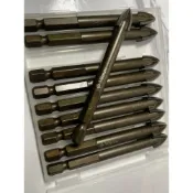 (店+)10MM六角頭十字刃鍍鈦三角鑽 玻璃鑽 磁磚鑽 拋光磚鑽尾 六角萬用鑽頭 磁磚鑽頭 拋光磚鑽頭 玻璃鑽頭 玻璃鑽尾