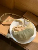 喜挖2店 2026熱銷款超火黃色牛角包包女式新款輕奢小眾高級感單肩斜背餃子包