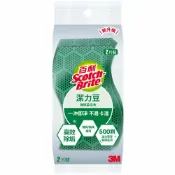 來易購 3M Scotch-Brite 潔力豆海綿菜瓜布 爐具/鍋具專用 2片裝