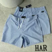 [海鹿馬] A&F 麋鹿 多功能 短褲 海灘褲 泳褲 衝浪褲 運動褲 休閒 有內襯設計 5吋 條紋