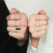 情侶對鍊 男女款時尚小眾造型 簡約項鏈 情人節禮物 竹節情侶項鍊小衆青梅竹馬男女一對學生鎖骨鏈設計高級感百搭新款【宜家良品百貨】