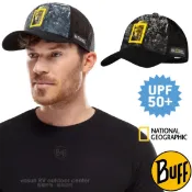 【西班牙 BUFF】高防曬 Trucker Cap 抗UV美式潮流卡車帽-國家地理頻道_迷離玄黑_BF125444