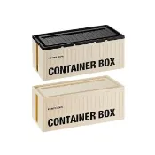 【Mega】桌面貨櫃工業風電線收納盒(排插收納 延長線收納 集線盒 線路收納整理 桌面收納 插座收納)