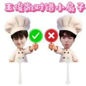 臺灣出貨🛒王俊凱廚師對錯小扇子扇子正反不同雙面扇演唱會線下物料夏日谷谷逛谷