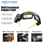 感應燈 輕巧防霧 安全護目鏡 Type-C 可充電 5種模式 頭燈 LED工作燈 手電筒 適用於釣魚 露營