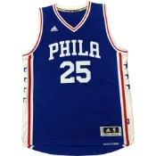 (店+)【adidas 愛迪達】CC0652 adidas NBA球衣 西蒙斯 費城76人隊 25號 客場 亞版 swingman球迷版 V領套頭運動無袖籃球背心 男女同款