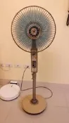 大同古董立扇 古董電扇  鐵質底座  內附捲線器