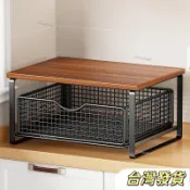 桌面 置物架 咖啡機抽屜式儲物架 吧檯 餐桌櫃 咖啡 茶包 水杯架子 收納盒 分层 分类 分开收纳