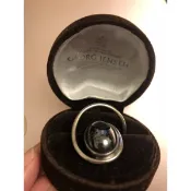 絕版 收藏品 💫Georg Jensen  純銀戒指 喬治傑生 繞指 灰鐵石戒指 925 Silver