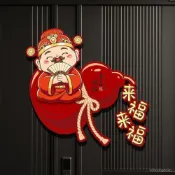 (店+)精選聯盟 新年立體福字貼紙2026新款馬年裝飾品房門大門貼春節過年氛圍布置  熱賣