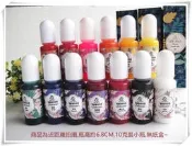 ☆荳荳龍~DIY手作黏土☆ UV水晶膠專用調色劑 色精 水晶滴膠調色 13色 10克(單瓶)