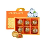 【i3微澱粉】控糖冰心香玉白柚蛋黃酥禮盒6入x1盒(70g 蛋奶素 月餅 手作)_年菜 年節禮盒