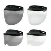 (店+)【ABBY SHOP】安全帽護目鏡 抗UV 三扣式鏡片 安全帽鏡片 透明長鏡片 防水鏡片 護目鏡 長鏡片 短鏡片 安全帽 鏡片 PC