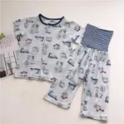 現貨 日本 史努比 snoopy 嬰兒睡衣套裝 護肚褲 夏季早秋衣服