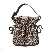 【METALIZE網路直營門市】”Urban Apron Bag“復古抽繩小包/豹紋限定版