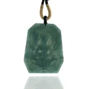 【喜緣玉品】天然A貨翡翠 深綠 吉祥三太子 玉珮(直)