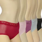 【賽凡絲】法式蕾絲純蠶絲內褲超值5件組(女蠶絲內褲)