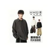 (店+)大學T長袖T恤外穿男女同款春秋上衣薄款翻領洋裝內搭冬天套頭Polo衫棉質保暖防寒衛衣落肩休閒寬鬆大碼運動工作通勤柔軟韓版