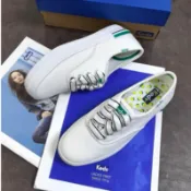 限時特價Keds新款帆布鞋 鬆糕鞋綠標小白鞋 撞色綠色尾女時尚休閒鞋 厚底鞋運動鞋 小白鞋 婚鞋