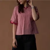 【古典美】23013 刺繡古布上衣(茶禪服/中國風/國服/漢服/手染服/棉麻/亞麻/天然纖維)