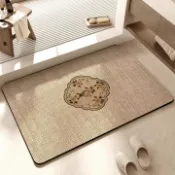 百家樂百貨市場 硅藻泥新中式衛生間門口浴室吸水地墊國風廁所防滑墊洗手間腳墊