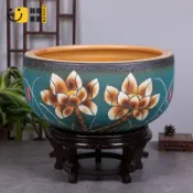 時尚家居 免運 公司貨 可開發票 陶瓷花盆 景德鎮陶瓷 景德鎮陶瓷魚缸大號養魚盆荷花缸烏龜缸碗蓮睡蓮盆客廳風水金魚缸工廠現貨直銷 售後保障 全館免運 特惠/工廠直銷 店長新品推薦 5s1220