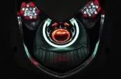新勁戰 玫瑰金 改裝 魚眼大燈 HID 模組 總成 LED 光圈 天使眼 惡魔眼 電鍍飾圈