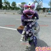 💥台灣熱卖💥獅子頭舞獅頭套幼兒園表演道具開業醒獅花籃小獅頭塑料舞獅子套裝