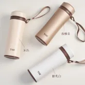 SMF骨瓷保溫杯．服務3升級．陶瓷保溫杯腕帶款(牽手杯)．420ml