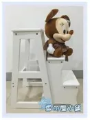 ╭☆雪之屋☆╯威斯登實木摺疊三層樓梯椅(白色)/樓梯/簡便樓梯/取物梯
