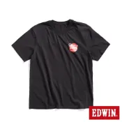 EDWIN 男款 網路獨家 圓標LOGO短袖T恤(黑色)