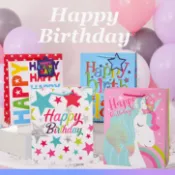 燙金HBD生日快樂款禮袋 I 現貨 禮品紙袋 手提袋 生日包裝 高質感 紙袋 禮品袋 手提袋 生日禮品 包裝袋 袋子