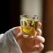 全球選品1館 生活百貨 高硼矽玻璃茶杯家用主人杯翠竹透明品茗杯高檔聞香杯單杯聚香杯