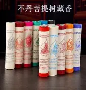 【小七嚴選】不丹菩提樹傳統手工藏香圓筒裝線香黃財神 綠度母 文殊 師佛香