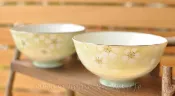 Zakkafe 日本製 和心 綠色陶瓷茶碗/兒童碗/飯碗/碗 梅花 《 日本進口 》★ Zakka'fe ★