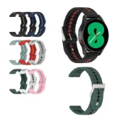 (店+)運動矽膠錶帶 適用 ASUS VivoWatch SE HC-A04A 錶帶寬度 20mm 雙色手錶透氣 錶扣式腕帶錶帶 替換帶