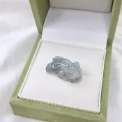 冰膠烏雞 避邪 招財 貔貅手牌 吊墜 | 天然緬甸玉A貨翡翠