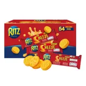 【Costco好市多】麗滋 起司三明治餅乾隨手包分享組 27公克*54包 共1458公克 RITZ Cheese Sandwich Cracker Snack Pack 27G*54PK 1458 g