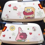 海綿寶寶派大星電動車貼紙雅迪九號臺鈴愛瑪晴天裝飾劃痕遮擋貼畵 FSS4